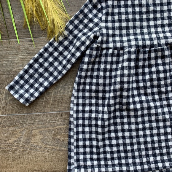 Zara BabyGirl Navy Blue & White Plaid Dress - Picture 6 of 8